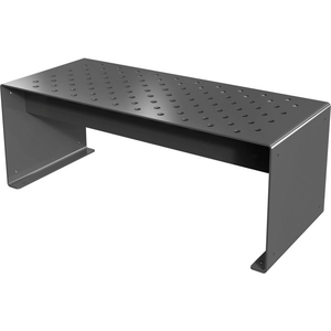 48" PASADENA STRAIGHT MODULAR PERFORATED BENCH, DARK GRAY by UltraSite