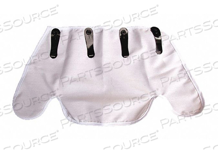 NECK COVER COTTON BUTTON FLAPS WHITE by Guard Line