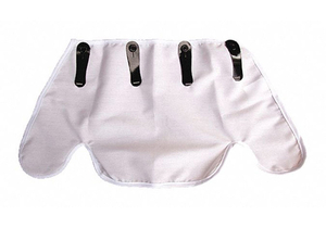 NECK COVER COTTON BUTTON FLAPS WHITE by Guard Line