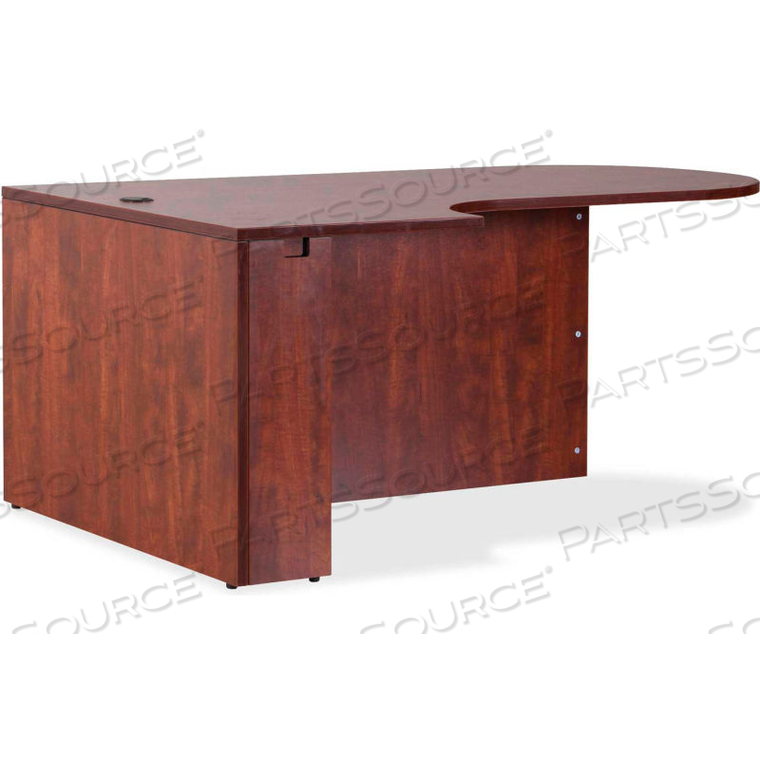 LEFT HAND DESK WITH PENINSULA - 70.9" X 41.9" X 29.5" - CHERRY - ESSENTIALS SERIES 