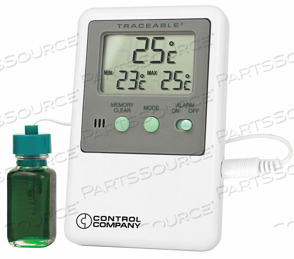 TRACEABLE® 0.75IN LCD TRIPLE-DISPLAY ± 1 DEG C ACCURACY DIGITAL THERMOMETER TRACEABLE® 0.75IN LCD TRIPLE-DISPLAY ± 1 DEG C ACCURACY DIGITAL THERMOMETER