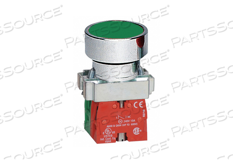 FLUSH PUSH BUTTON OPERATOR, 22 MM, MOMENTARY ACTION, FLUSH BUTTON TYPE OF OPERATOR, HEAD MATERIAL METAL, CONTACT FORM 1NO/1NC, BEZEL CHROME  by DAYTON ELECTRIC MANUFACTURING CO