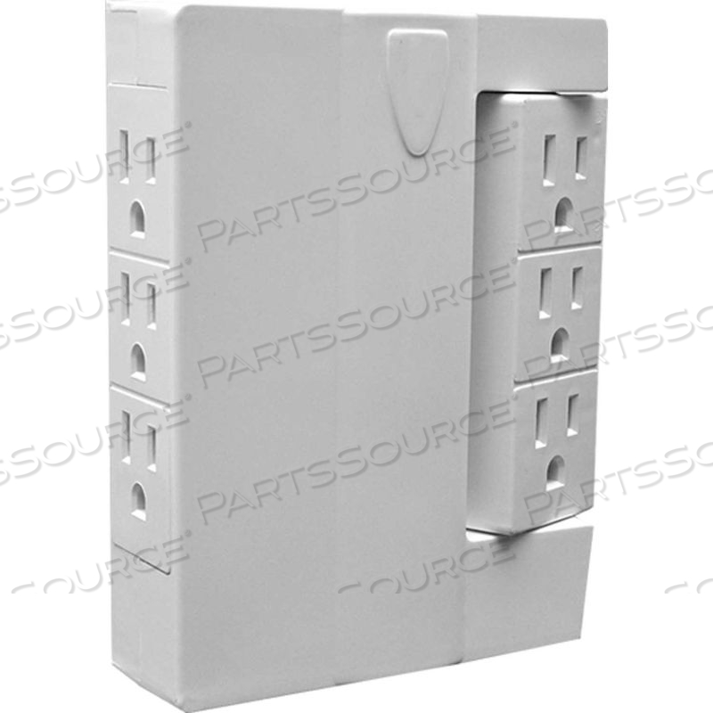 GOGREEN POWER 6 OUTLET SWIVEL TAP, - WHITE by Perf Power Go Green GOGREEN POWER 6 OUTLET SWIVEL TAP, - WHITE by Perf Power Go Green