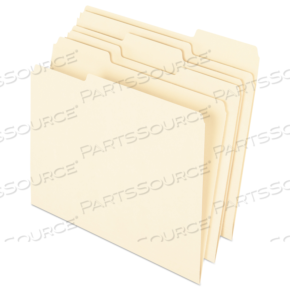 EARTHWISE BY PENDAFLEX 100% RECYCLED MANILA FILE FOLDER, 1/3-CUT TABS: ASSORTED, LETTER, 0.75" EXPANSION, MANILA by Esselte Pendaflex Corp. EARTHWISE BY PENDAFLEX 100% RECYCLED MANILA FILE FOLDER, 1/3-CUT TABS: ASSORTED, LETTER, 0.75" EXPANSION, MANILA by Esselte Pendaflex Corp.