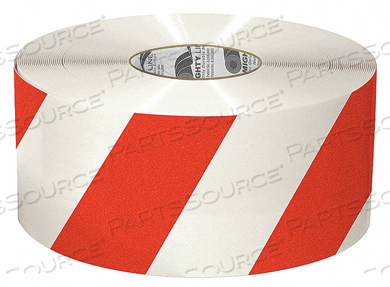 K2076 IND FLOOR TAPE ROLL RED/WHITE VINYL by Mighty Line K2076 IND FLOOR TAPE ROLL RED/WHITE VINYL by Mighty Line