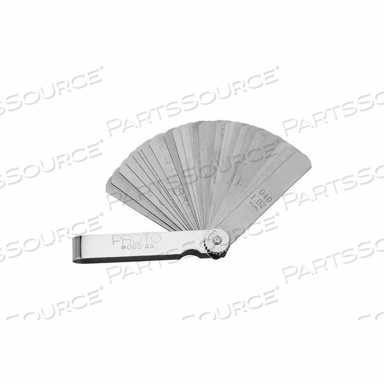 25 BLADE MASTER FEELER GAUGE SET, 1/2" X 3" BLADES by Proto