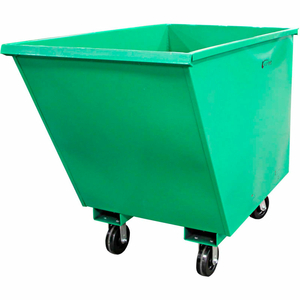 EZ DUMP AUTO-LOCK STEEL MOBILE HOPPER 1 CU. YD. CAP., 2000 LB. CAP., GREEN by Valley Craft Industries, Inc