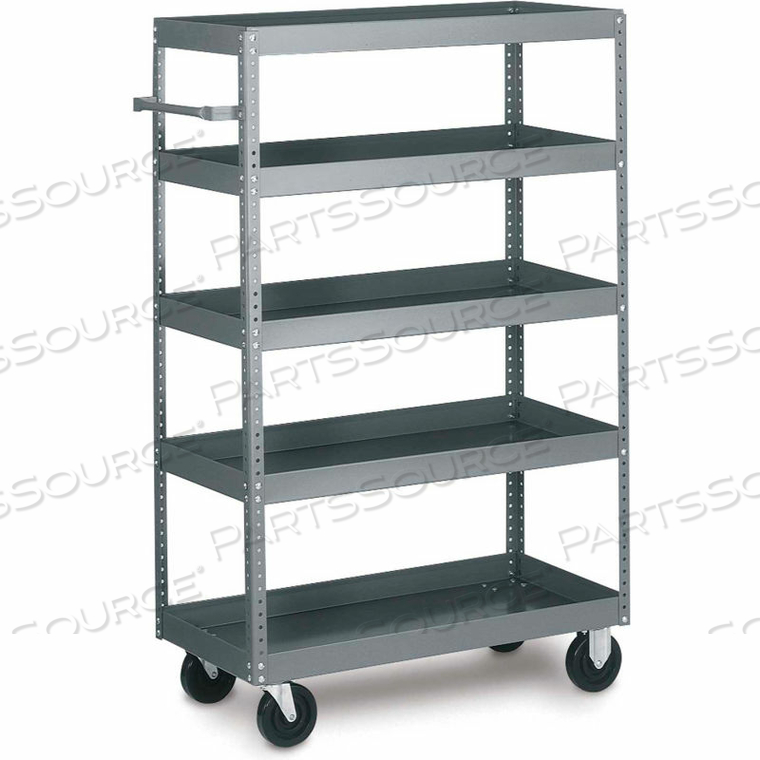 MST2448TS TriBoro Shelving 5 SHELF MOBILE SHELF TRUCK STEEL 48 X 24