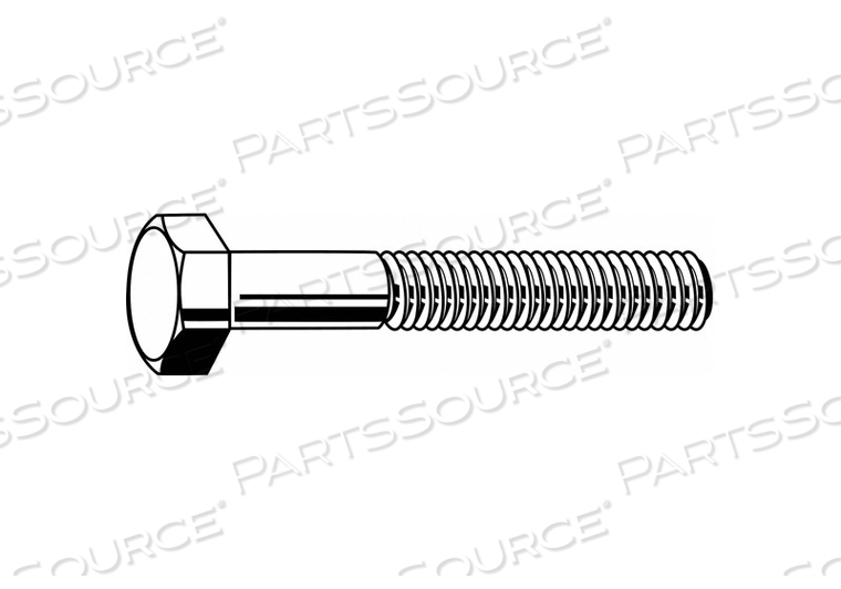 HEX HEAD CAP SCREW, STEEL, CLASS 10.9, BLACK OXIDE, M12-1.50, FINE, 90 MM LG, METRIC, DIN 960 by Fabory