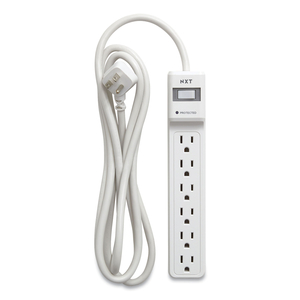 SURGE PROTECTOR, 6 AC OUTLETS, 8 FT CORD, 900 J, WHITE by NXT Technologies