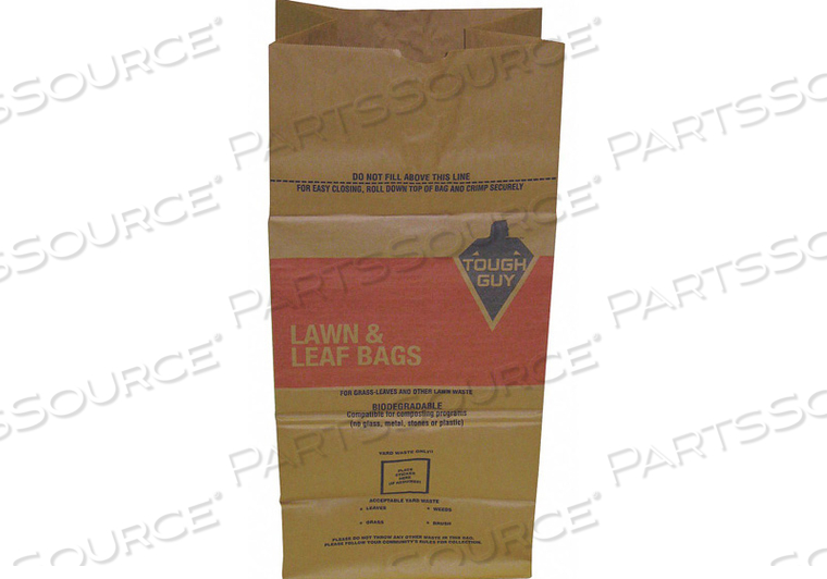 COMPOSTABLE TRASH BAG 30 GAL. BROWN PK5 by Tough Guy