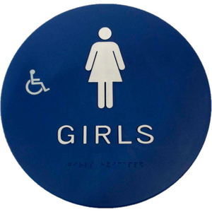 GIRL'S RESTROOM SIGN, BL by Don-Jo Mfg., Inc.