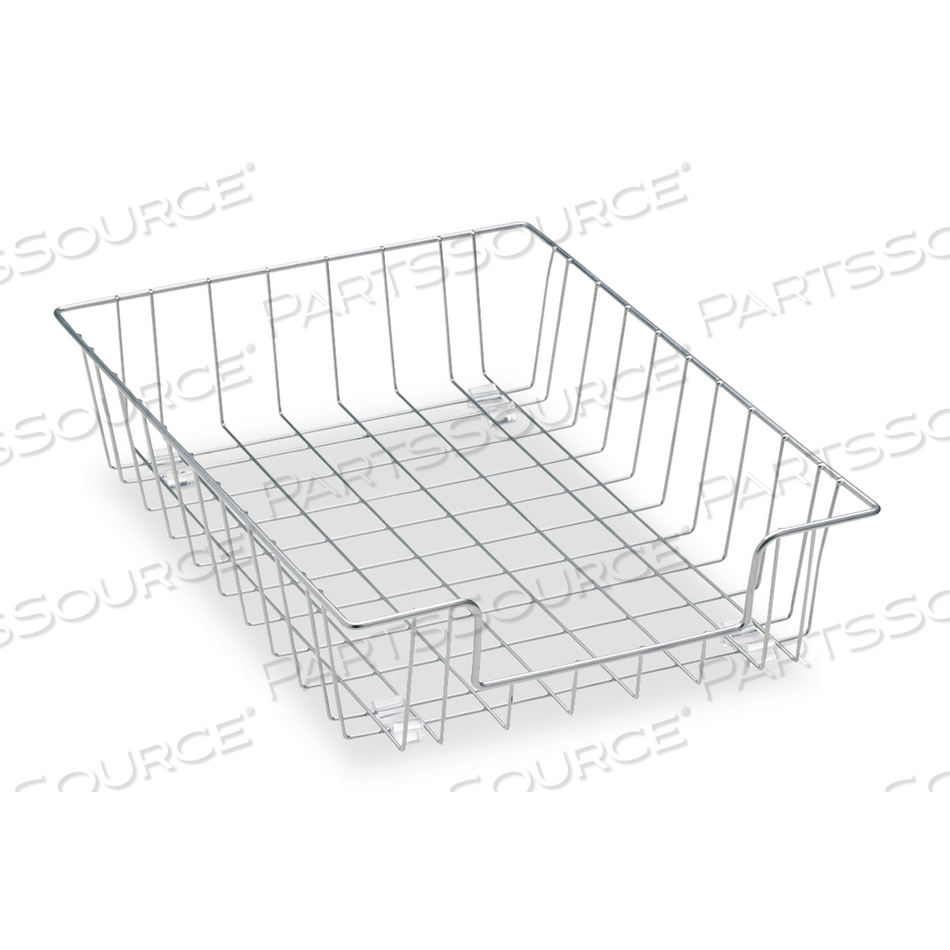 WIRE DESK TRAY ORGANIZER, 1 SECTION, LETTER SIZE FILES, 10" X 14.13" X 3", SILVER WIRE DESK TRAY ORGANIZER, 1 SECTION, LETTER SIZE FILES, 10" X 14.13" X 3", SILVER