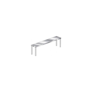 DELUXE 16 GAUGE SINGLE OVERSHELF 304 STAINLESS STEEL - NSF 60"W X 18"D by Aero Manufacturing Co.