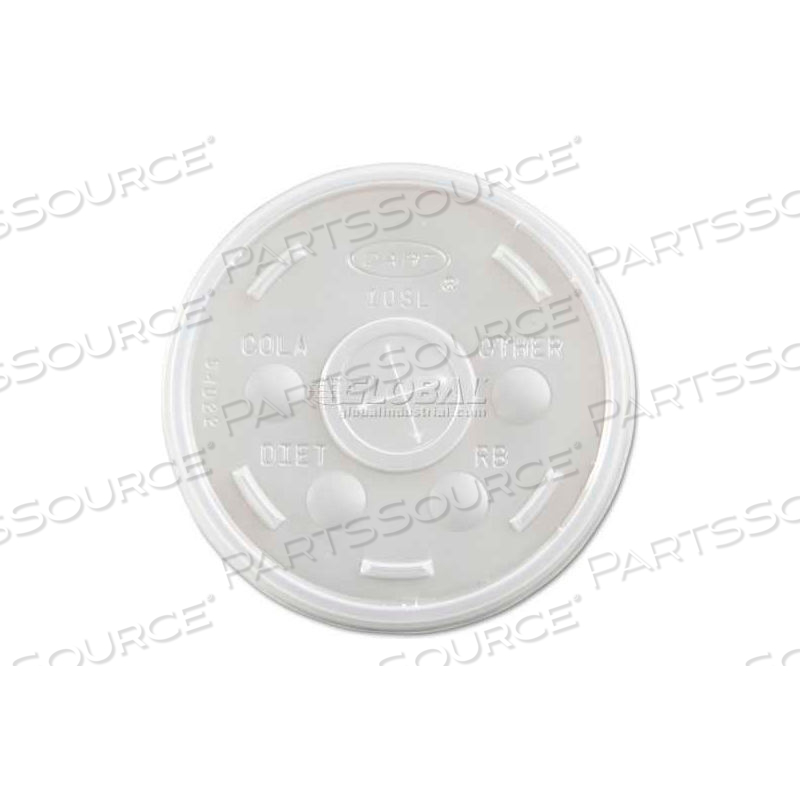 PLASTIC COLD CUP LIDS, FITS 10 OZ. CUPS, TRANSLUCENT by Dart Container Corporation