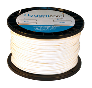 ANTIMICROBIAL GERM CLEANABLE PULL CORD, WHITE, 1.5 MM DIA, 500 FT by Extrudate Solutions, LLC