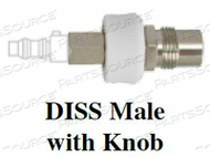QUICK CONNECT ADAPTER, DISS MALE, GREEN, OXYGEN by Precision Medical, Inc.