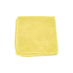 MICROWORKS MICROFIBER TOWEL 12" X 12" 220GSM, YELLOW 12 TOWELS/PACK by Hospeco