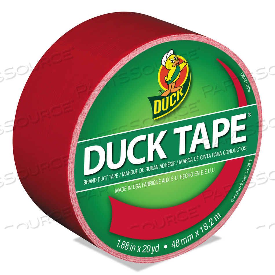 COLORED DUCT TAPE, 3" CORE, 1.88" X 20 YDS, RED by Duck