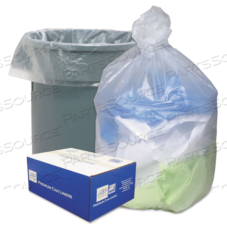 CAN LINERS, 45 GAL, 12 MICRONS, 40" X 48", NATURAL, 25 BAGS/ROLL by Ultra Plus CAN LINERS, 45 GAL, 12 MICRONS, 40" X 48", NATURAL, 25 BAGS/ROLL by Ultra Plus