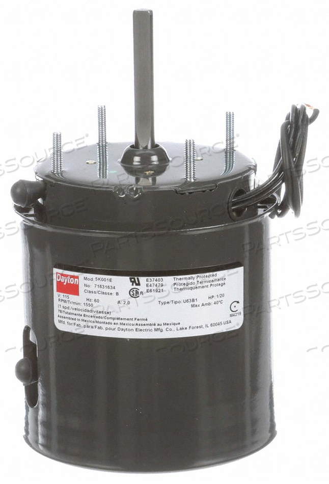HVAC MOTOR 1/20 HP 1550 RPM 115V 4 by DAYTON ELECTRIC MANUFACTURING CO HVAC MOTOR 1/20 HP 1550 RPM 115V 4 by DAYTON ELECTRIC MANUFACTURING CO