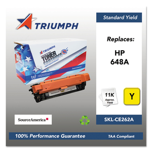 751000NSH1116 REMANUFACTURED CE262A (648A) TONER, 11,000 PAGE-YIELD, YELLOW by Triumph