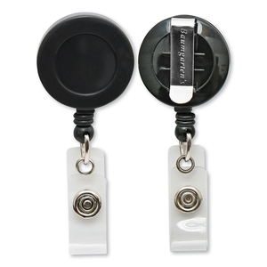 ID CARD REEL WITH BELT CLIP, 30" EXTENSION, BLACK by Sicurix