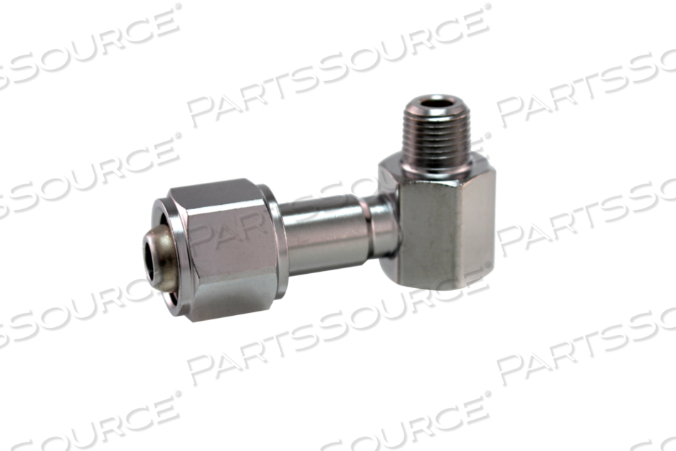 HEX NUT AND NIPPLE ELBOW, 1/8 IN CONNECTION, DISS FEMALE X MNPT CONNECTION, 90 DEG, OXYGEN, 1-1/2 IN by Bay Corporation