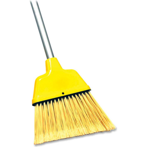 9" WIDE ANGLE BROOM W/ 47" STEEL HANDLE, YELLOW by Genuine Joe