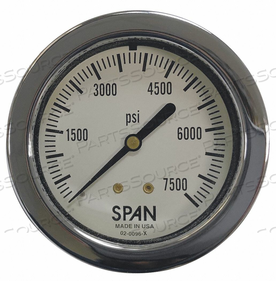 PRESSURE GAUGE 0 TO 600 PSI 2-1/2 DIAL by Thuemling Instrument Group