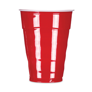 EASY GRIP DISPOSABLE PLASTIC PARTY CUPS, 9 OZ, RED, 50/PACK, 12 PACKS/CARTON by Hefty