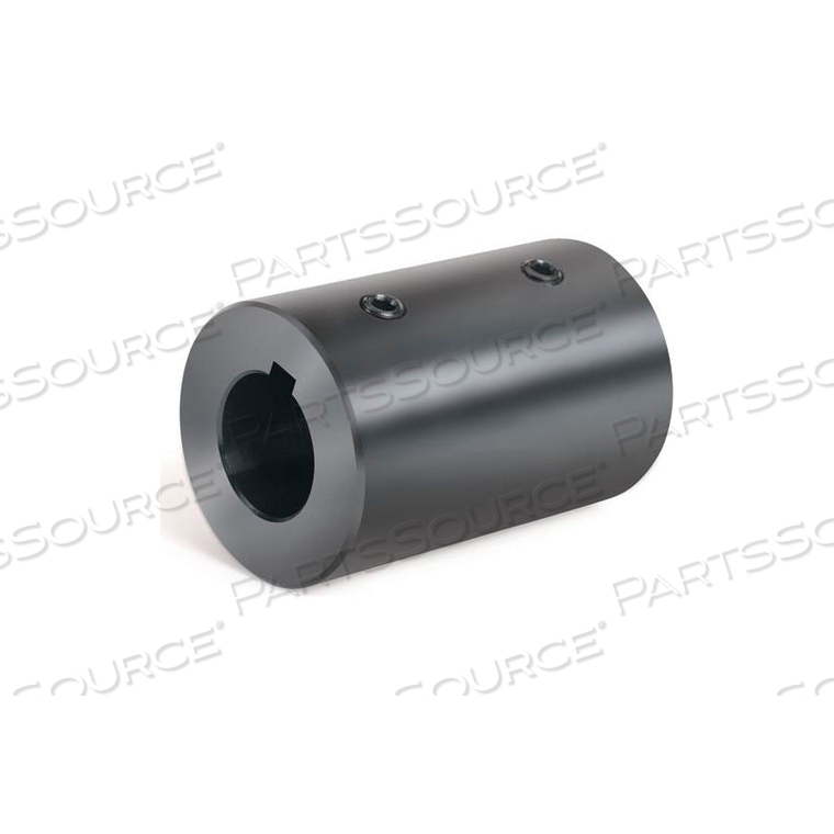 SET SCREW COUPLING W/KEYWAY, 1-3/4", BLACK OXIDE STEEL WITH KEYWAY by Climax Metal Products