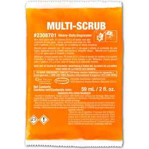 MULTI-SCRUB FLOOR CLEANER - 2 OZ PACKS, 72 PACKS/CASE by Stearns Packaging Corporation