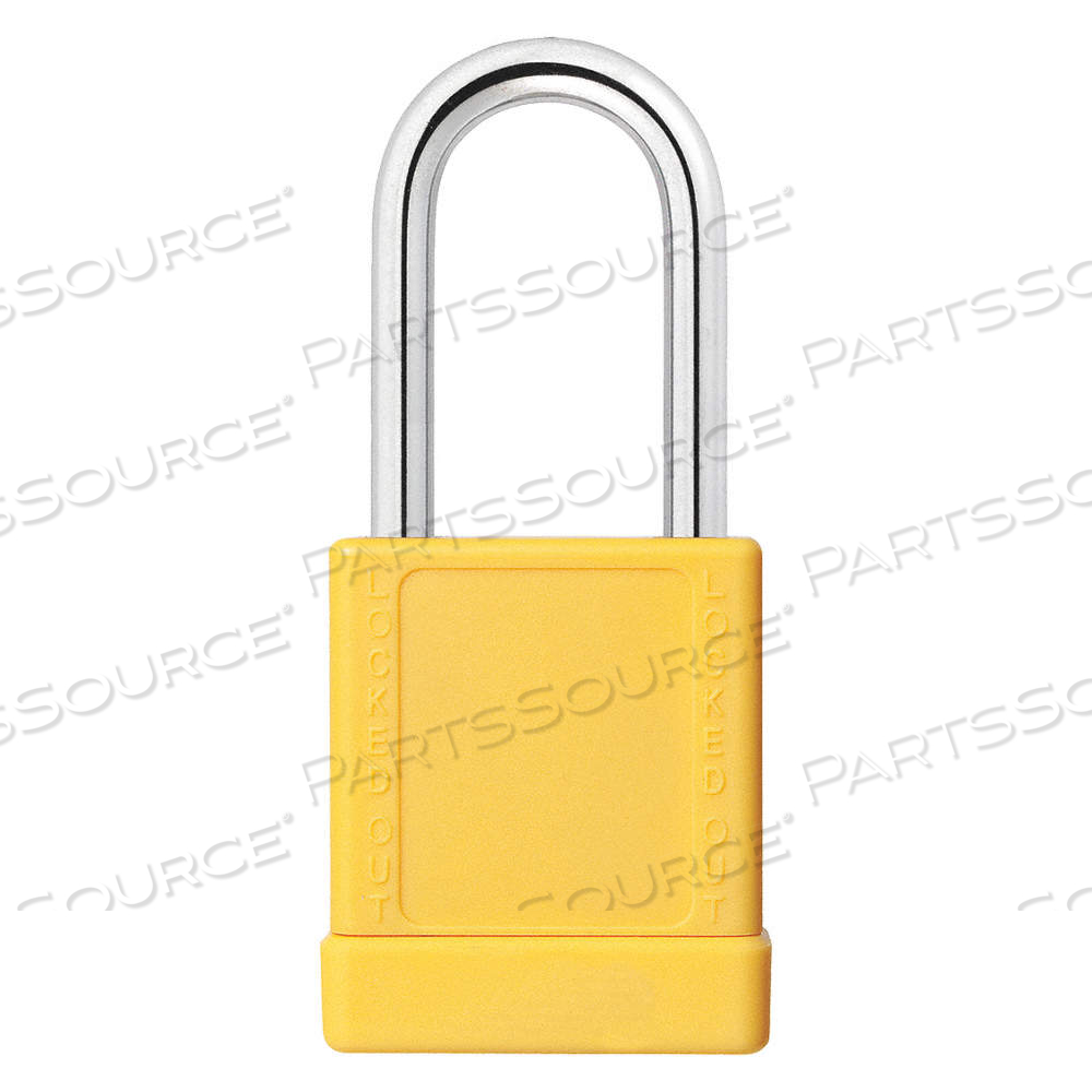 LOCKOUT PADLOCK, KEYED DIFFERENT, ALUMINUM, COMPACT BODY BODY SIZE, HARDENED STEEL by Approved Vendor
