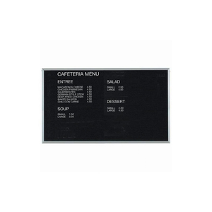 ALUMINUM FRAMED LETTER BOARD MESSAGE CENTER - 72"W X 48"H by Aarco Products