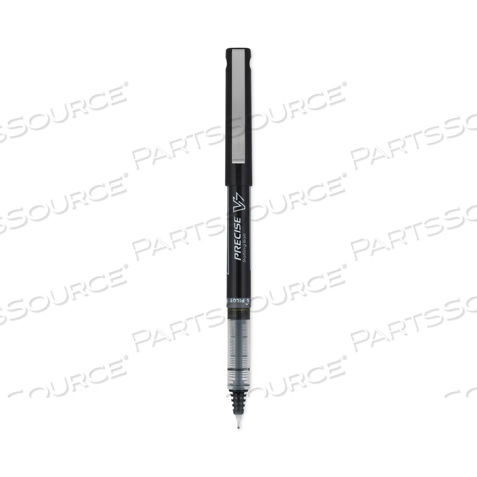 PRECISE V7 ROLLER BALL PEN, STICK, FINE 0.7 MM, BLACK INK, BLACK BARREL by Pilot