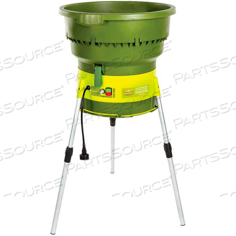 21 L X 21 W X 12.5IN H 13A GREEN ELECTRIC LEAF MULCHER SHREDDER 