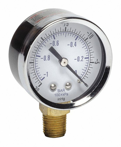 GAUGE-VAC GAST 1/4 NPT SP AA640 by Gast Manufacturing, Inc.