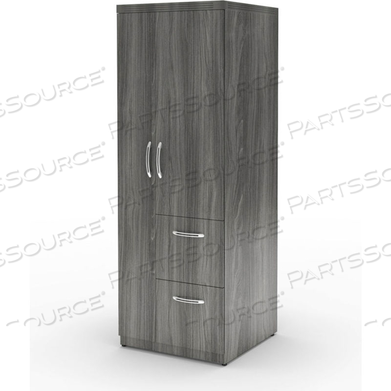 ABERDEEN SERIES PERSONAL STORAGE TOWER INCLUDING 2 FILE DRAWERS GRAY STEEL by Safco