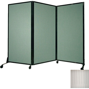 PORTABLE ACOUSTICAL PARTITION PANEL, AWRD 88"X8'4" WITH CASTERS, CLEAR by Versare Solutions, Inc.