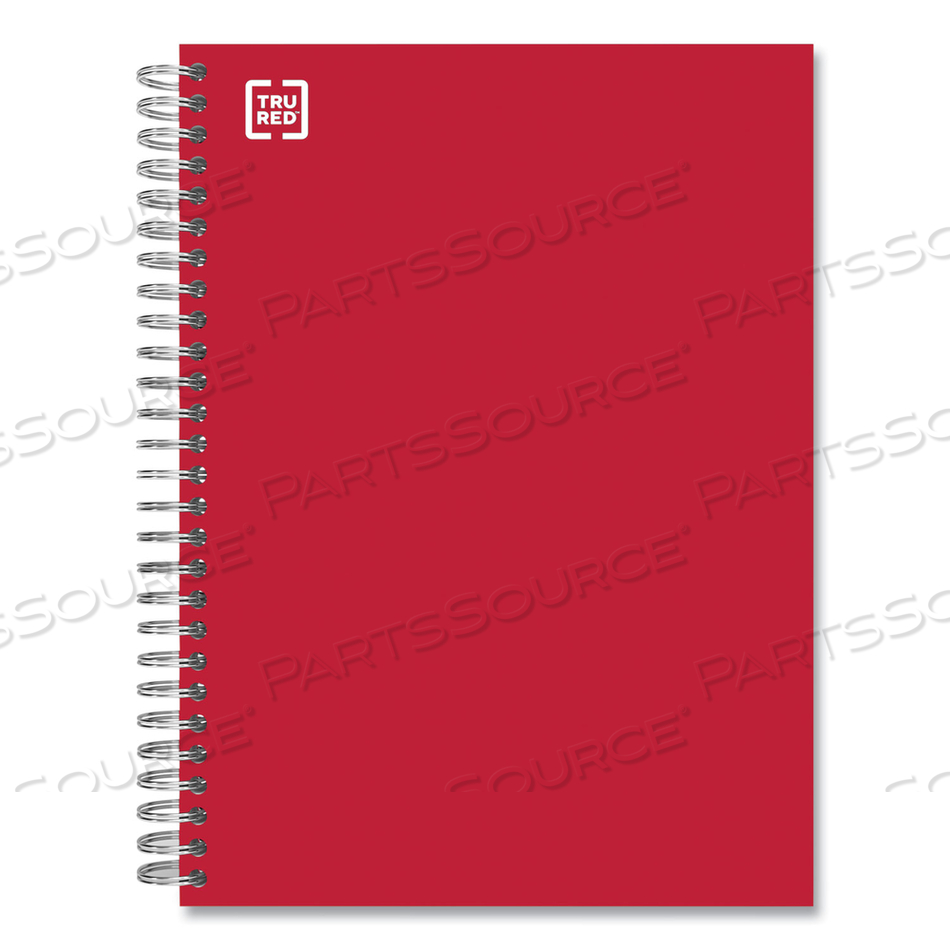 THREE-SUBJECT NOTEBOOK, MEDIUM/COLLEGE RULE, RED COVER, 9.5 X 5.88, 138 SHEETS 