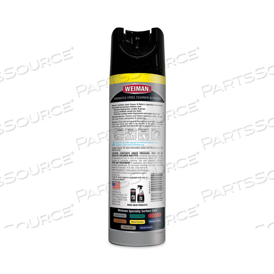 METAL CLEANER AND POLISH CAN 17 OZ. by Weiman METAL CLEANER AND POLISH CAN 17 OZ. by Weiman