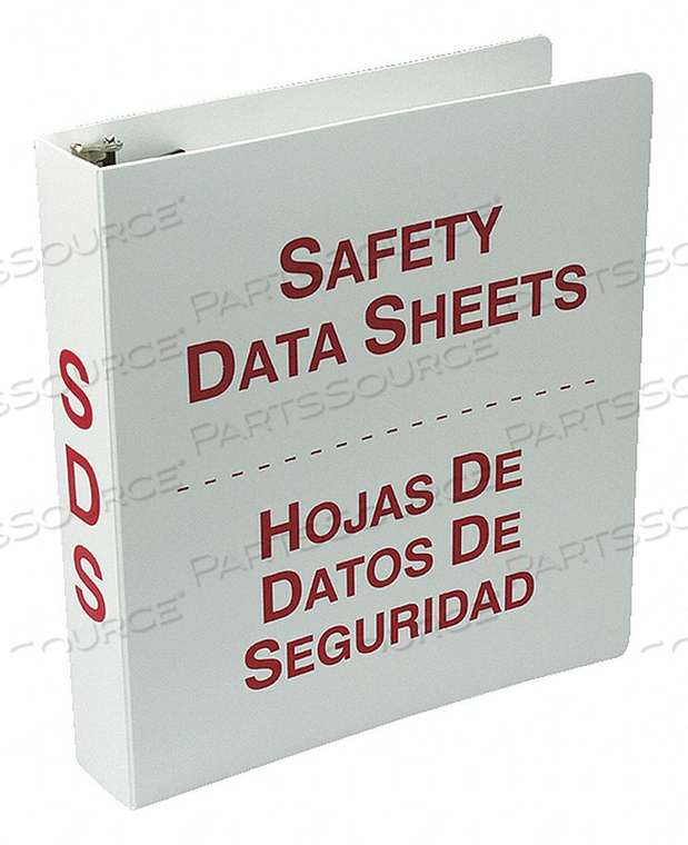 BINDER RED/WHITE 10-5/8 IN W BILINGUAL by Accuform Manufacturing, Inc. BINDER RED/WHITE 10-5/8 IN W BILINGUAL by Accuform Manufacturing, Inc.