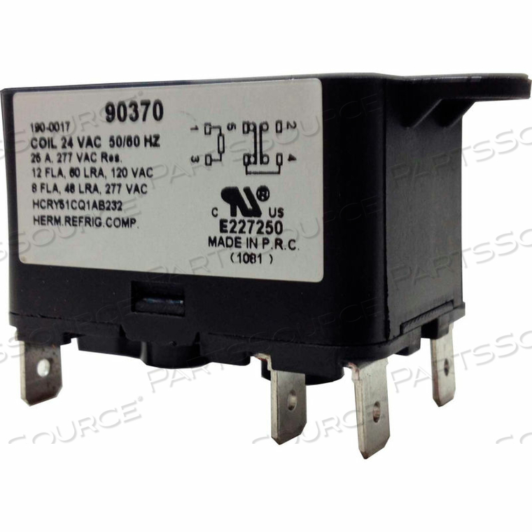 PSG SPDT HEAVY DUTY RELAY 50/60 HZ 8 AMPS @240V, COIL 24VAC by International Refrigeration Products