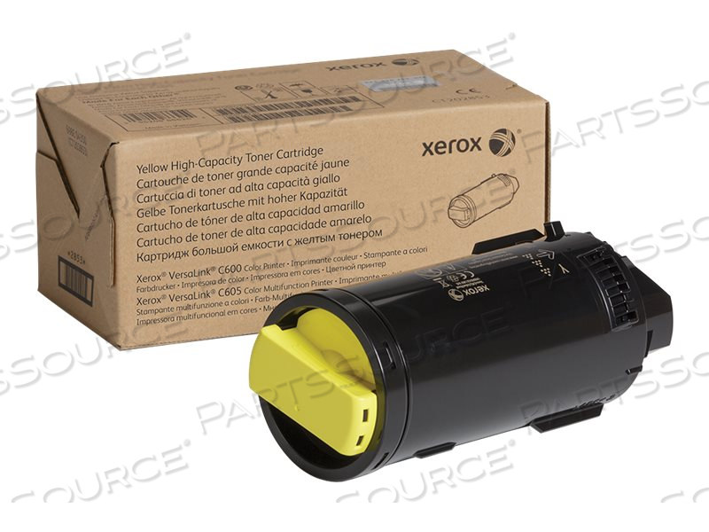TONER CARTRIDGE, REPLACEMENT FOR: XEROX VERSALINK C600. VERSALINK C605 YELLOW 