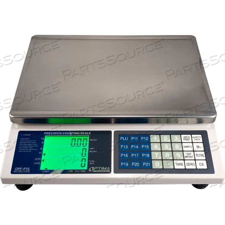 PARTS COUNTING DIGITAL SCALE 3 KG X 0.1 G 9" X 13-5/16" PLATFORM by Optima Scale Manufacturing Inc.