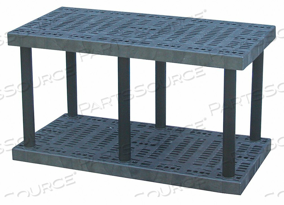 PLASTIC SHELVING OPEN 27 H 2 SHELF by SPC Industrial