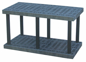 PLASTIC SHELVING OPEN 27 H 2 SHELF by SPC Industrial