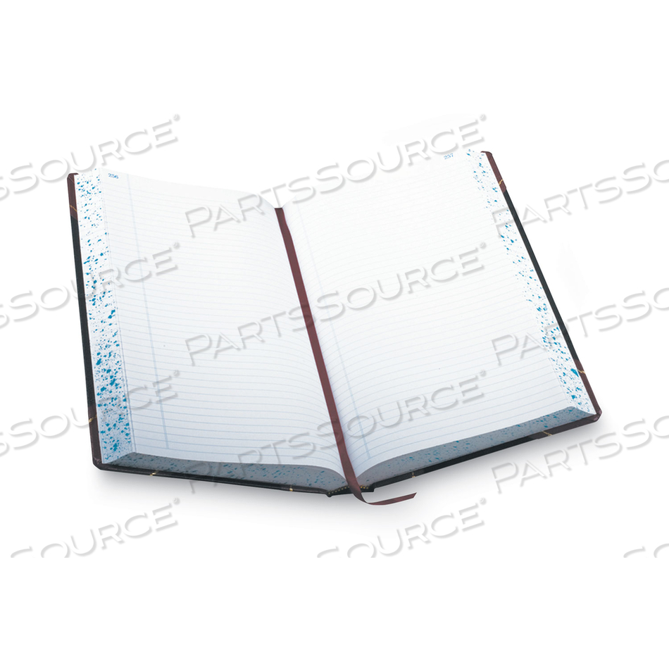 ACCOUNT RECORD BOOK, RECORD-STYLE RULE, BLACK/RED/GOLD COVER, 13.75 X 8.38 SHEETS, 500 SHEETS/BOOK by Boorum & Pease