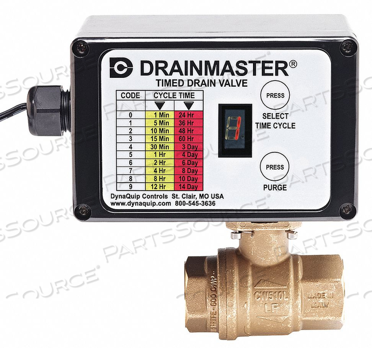 AUTO DRAIN VALVE 115V 1-1/4 IN. by Dynaquip Controls AUTO DRAIN VALVE 115V 1-1/4 IN. by Dynaquip Controls